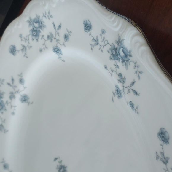 Jonathan Haviland Bavaria Germany Blue Garland 13" platter - Picture 3 of 12